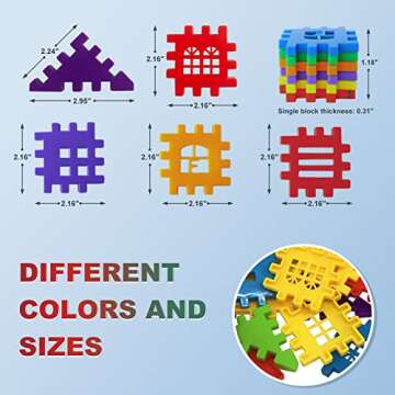 MICHLEY Toddler Toys Number Blocks Big Particle Plastic Smooth 100 PCS Building Blocks Splicing intersting Puzzle Play Toys for Kids 3+