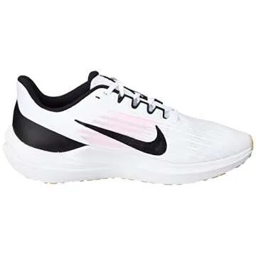 NIKE Women's Sneaker, White Pink Spell Black Wheat Gold, 8.5