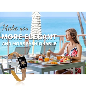 Stylish OULUCCI Genuine Leather Apple Watch Bands for Women