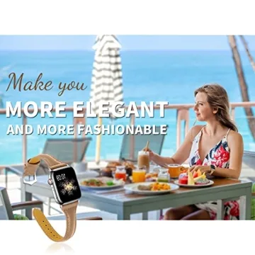 Stylish OULUCCI Genuine Leather Apple Watch Bands for Women