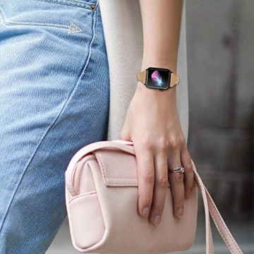 Stylish OULUCCI Genuine Leather Apple Watch Bands for Women