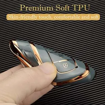 Cacacar Toyota Key Fob Cover with Keychain