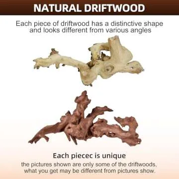majoywoo Natural Large Coral Driftwood for Aquarium Decor Reptile Decor, Assorted Driftwood Branch 9...