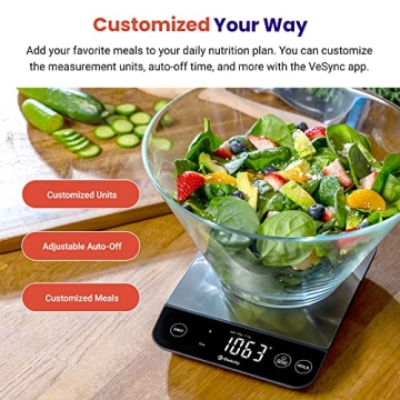 Etekcity Smart Nutrition Scale - 22lb Bluetooth Scale