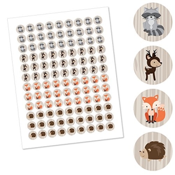 Woodland Creatures Candy Sticker Favors for Parties
