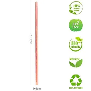 Iridescent Pink Disposable Paper Straws - Eco-Friendly & Chic