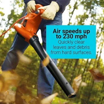 BLACK+DECKER 3-in-1 Leaf Blower Vacuum Mulcher 230 MPH