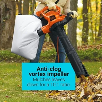 BLACK+DECKER 3-in-1 Leaf Blower Vacuum Mulcher 230 MPH