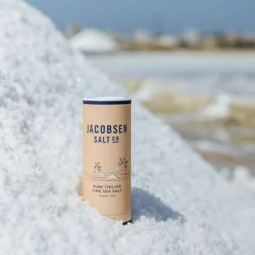 Jacobsen Salt Co. Pure Italian Fine Grain Sea Salt - Real Sea Salt for Cooking, Baking, or Pickling, Gourmet Seasoning, Harvested in Italy - 1.8 lb