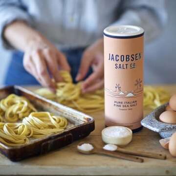 Jacobsen Salt Co. Pure Italian Fine Grain Sea Salt - Real Sea Salt for Cooking, Baking, or Pickling, Gourmet Seasoning, Harvested in Italy - 1.8 lb