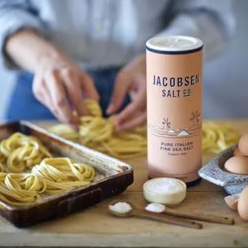 Jacobsen Salt Co. Pure Italian Fine Grain Sea Salt - Real Sea Salt for Cooking, Baking, or Pickling, Gourmet Seasoning, Harvested in Italy - 1.8 lb