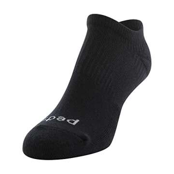 Peds Women's Moisture Wicking Low Cut Socks With X-wrap Arch Support, Multipairs, Black (6-Pairs), Shoe Size: 5-10
