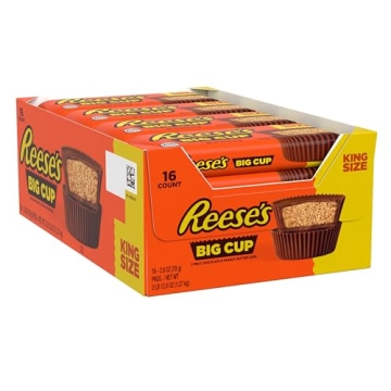 REESE'S Big Cup Milk Chocolate King Size Peanut Butter Cups - 16 Count
