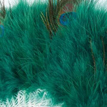BABEYOND Marabou Feather Fan 20s Vintage Folding Fan Flapper Hand Fan for Costume Dancing Show Tea P...