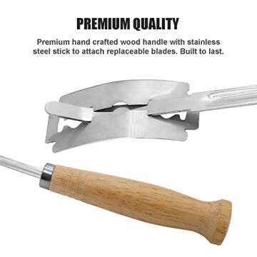 Bread Lame Slashing Tool, Dough Scoring Knife with 15 Razor Blades and a Protective Leather Cover, Hand Crafted Bread Lame Dough Scoring Tool for Sourdough Bread Baking
