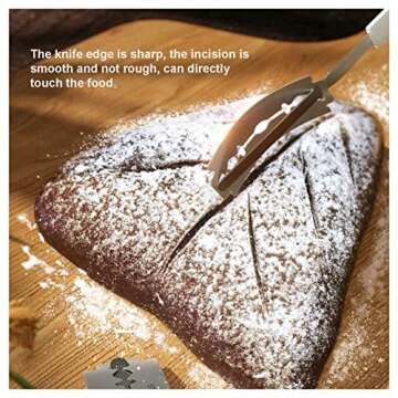 Bread Lame Slashing Tool, Dough Scoring Knife with 15 Razor Blades and a Protective Leather Cover, Hand Crafted Bread Lame Dough Scoring Tool for Sourdough Bread Baking