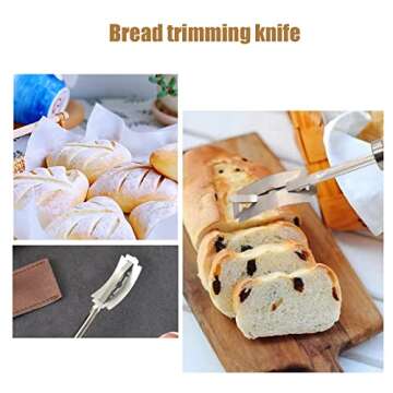 Bread Lame Slashing Tool, Dough Scoring Knife with 15 Razor Blades and a Protective Leather Cover, Hand Crafted Bread Lame Dough Scoring Tool for Sourdough Bread Baking