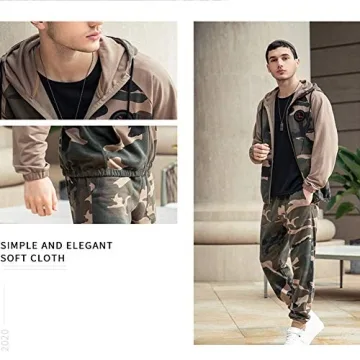 MEN'S ATHLETIC TRACKSUIT FULL ZIP WARM JOGGING SUIT