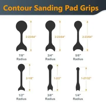 POWERTEC Flexible Contour Sanding Grips Set for Precision SANDING
