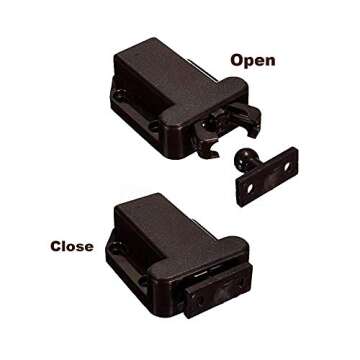 8 Pack Push Latch，Touch Latch Safe Push Latch，Rebound self-Locking Device，Open Catch Lock Drawer Cabinet Catch Touch Latch Cupboard Bedroom