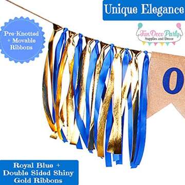 1st Birthday Baby Boy Royal Decorations Set for Parties