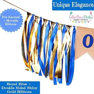 1st Birthday Baby Boy Royal Decorations Set for Parties