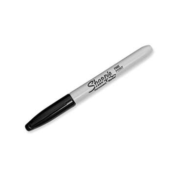Sharpie Permanent Markers, Fine Point, 3-Count Black