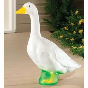 Fox Valley Traders Large White Goose by GagglevilleTM, Plastic Garden Décor, 23” High