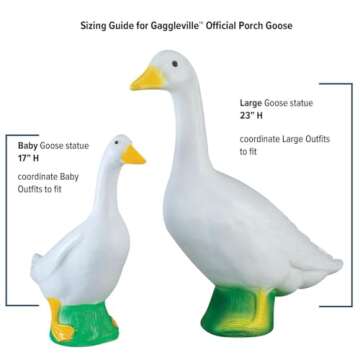Fox Valley Traders Large White Goose by GagglevilleTM, Plastic Garden Décor, 23” High