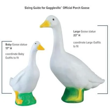 Fox Valley Traders Large White Goose by GagglevilleTM, Plastic Garden Décor, 23” High