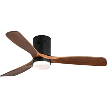 CACI Mall 52'' Low Profile Ceiling Fan with Remote & LED Light