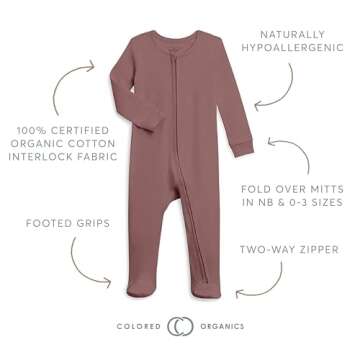 Organic Cotton Zip-Up Baby Sleeper - Comfort & Style