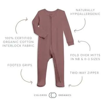 Organic Cotton Zip-Up Baby Sleeper - Comfort & Style