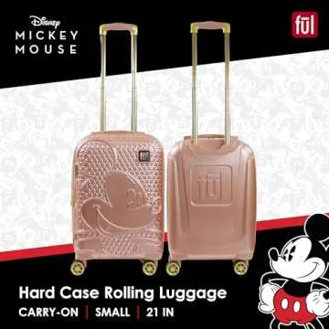 FUL Disney Mickey Mouse Carry On Luggage - Child-friendly, Stylish & Spacious