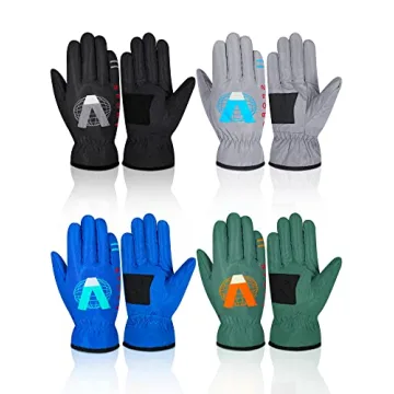 Hicarer 4 Pairs Kids Winter Gloves Waterproof Kids Snow Ski Gloves for Boys and Girls Warm Gloves fo...