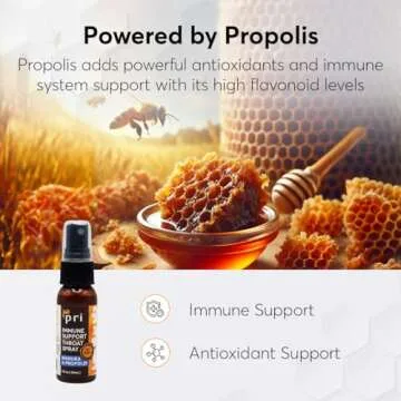 P.R.I Propolis Throat Spray with Manuka Honey, Sore Throat & Immune Support, 1oz