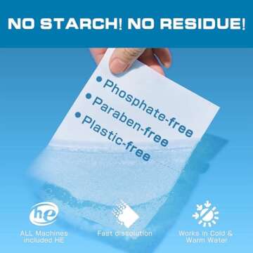 Laundry Detergent Sheets, No Residue Laundry Sheets, Eco Liquidless & Gentle Detergent Sheets for Travel, Home, No Mess, Unscented laundry detergent 60 Loads (30 Sheets)