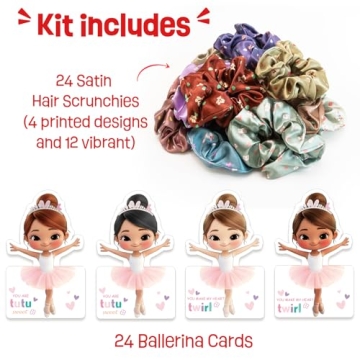 Adorable Ballerina Scrunchie Cards - Perfect for Kids