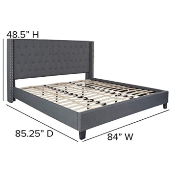 Flash Furniture King Size Upholstered Platform Bed