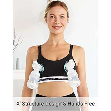 Momcozy Racerback Pumping Bra Hands-Free Nursing Bra