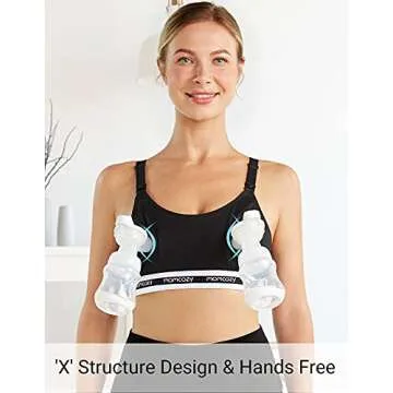 Momcozy Racerback Pumping Bra Hands-Free Nursing Bra