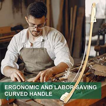 Renook Bamboo Back Scratcher - Curved Handle for Comfort