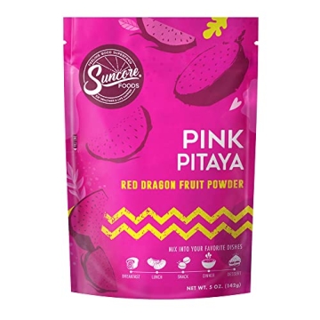 Suncore Foods Pink Pitaya Powder - Natural Food Coloring, 5oz