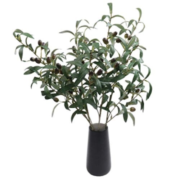 Realistic SHACOS 4 PCS Artificial Olive Branches for Decor