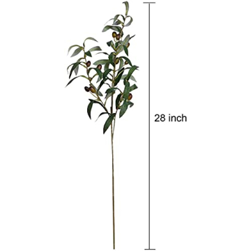 Realistic SHACOS 4 PCS Artificial Olive Branches for Decor