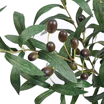 Realistic SHACOS 4 PCS Artificial Olive Branches for Decor
