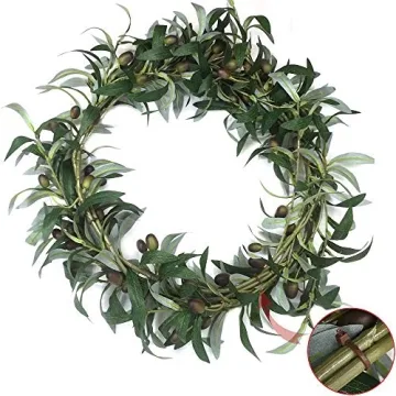 Realistic SHACOS 4 PCS Artificial Olive Branches for Decor