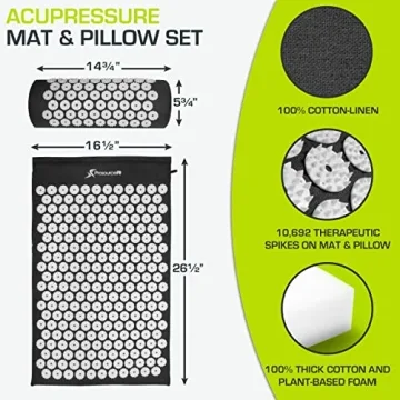 ProsourceFit Acupressure Mat Set for Wellness Relief
