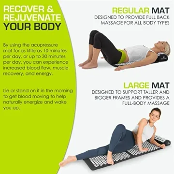 ProsourceFit Acupressure Mat Set for Wellness Relief