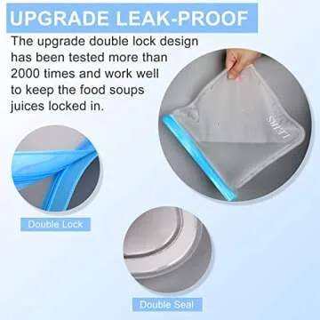 Dishwasher Safe Reusable Storage Bags, Extra Thick Reusable Food Bags, BPA Free Leakproof Reusable Freezer Bags (24 Pack - 6 Gallon 9 Snack 9 Sandwich Bags)